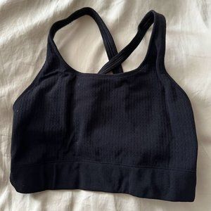 Fabletics Black Strappy Sports Bra - Medium